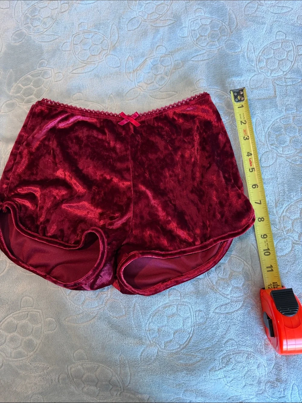 Fashion Nova Velvet Burgundy Two-Piece Sleep Set - Cropped Cami & Lounge Shorts
